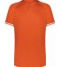 Augusta Sportswear 6906 Youth Cutter Henley Jersey in Orange/ white front view