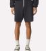 American Apparel 2PQ Pique Unisex Gym Shorts in Black front view