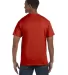 5250 Hanes Authentic T-shirt Deep Red back view