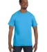 5250 Hanes Authentic T-shirt Aquatic Blue front view