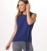 Boxercraft BW2507 Women's Knot Front T-Shirt in Navy front view
