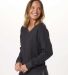 Boxercraft BW5402 Women's Travel V-Neck Pullover in Charcoal front view
