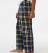 Boxercraft BY6624 Youth Flannel Pants in Navy/ gold side view