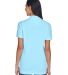 8530 UltraClub® Ladies' Classic Pique Cotton Polo in Baby blue back view