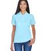 8530 UltraClub® Ladies' Classic Pique Cotton Polo in Baby blue front view