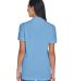 8530 UltraClub® Ladies' Classic Pique Cotton Polo in Cornflower back view