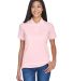 8530 UltraClub® Ladies' Classic Pique Cotton Polo in Pink front view