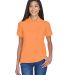 8530 UltraClub® Ladies' Classic Pique Cotton Polo in Tangerine front view