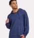 Boxercraft BM5303 French Terry Hooded Sweatshirt in Navy heather front view