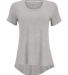 Boxercraft BW2105 Women's Bamboo Scoop Neck T-Shir in Oxford heather front view