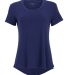 Boxercraft BW2105 Women's Bamboo Scoop Neck T-Shir in Navy front view