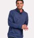Boxercraft BM5209 French Terry Button Pullover in Navy heather front view