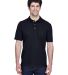 8535 UltraClub® Men's Classic Pique Cotton Polo in Black front view
