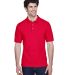 8535 UltraClub® Men's Classic Pique Cotton Polo in Red front view