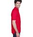 8535 UltraClub® Men's Classic Pique Cotton Polo in Red side view