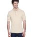 8535 UltraClub® Men's Classic Pique Cotton Polo in Stone front view