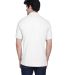 8535 UltraClub® Men's Classic Pique Cotton Polo in White back view