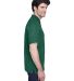 8535 UltraClub® Men's Classic Pique Cotton Polo in Forest green side view