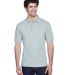 8535 UltraClub® Men's Classic Pique Cotton Polo in Silver front view