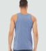 Bella + Canvas 3484 Unisex Triblend Tank in Blue triblend back view