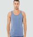Bella + Canvas 3484 Unisex Triblend Tank in Blue triblend front view