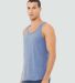 Bella + Canvas 3484 Unisex Triblend Tank in Blue triblend side view