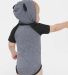 Rabbit Skins 4417 Infant Character Hooded Bodysuit in Gran hth/ vn smk back view