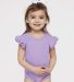 Rabbit Skins 4439 Infant Flutter Sleeve Bodysuit in Lavender front view