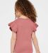 Rabbit Skins 3339 Toddler Flutter Sleeve T-Shirt in Mauvelous back view