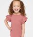 Rabbit Skins 3339 Toddler Flutter Sleeve T-Shirt in Mauvelous front view