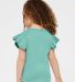 Rabbit Skins 3339 Toddler Flutter Sleeve T-Shirt in Saltwater back view
