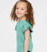 Rabbit Skins 3339 Toddler Flutter Sleeve T-Shirt in Saltwater side view