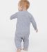 Rabbit Skins 4447 Infant Fleece One-Piece Bodysuit in Heather back view