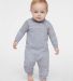 Rabbit Skins 4447 Infant Fleece One-Piece Bodysuit in Heather front view