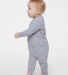 Rabbit Skins 4447 Infant Fleece One-Piece Bodysuit in Heather side view