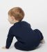 Rabbit Skins 4447 Infant Fleece One-Piece Bodysuit in Navy back view