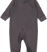 Rabbit Skins 4447 Infant Fleece One-Piece Bodysuit in Charcoal