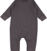 Rabbit Skins 4447 Infant Fleece One-Piece Bodysuit in Charcoal