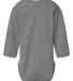 Rabbit Skins 4421 Infant Long Sleeve Jersey Bodysu in Granite heather back view