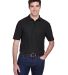 8540 UltraClub® Men's Whisper Pique Blend Polo   in Black front view