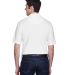 8540 UltraClub® Men's Whisper Pique Blend Polo   in White back view