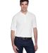 8540 UltraClub® Men's Whisper Pique Blend Polo   in White front view