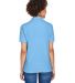 8541 UltraClub® Ladies' Whisper Pique Blend Polo in Cornflower back view