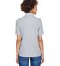 8541 UltraClub® Ladies' Whisper Pique Blend Polo in Heather grey back view