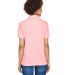 8541 UltraClub® Ladies' Whisper Pique Blend Polo in Pink back view