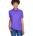 8541 UltraClub® Ladies' Whisper Pique Blend Polo in Purple front view