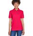 8541 UltraClub® Ladies' Whisper Pique Blend Polo in Red front view