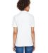 8541 UltraClub® Ladies' Whisper Pique Blend Polo in White back view