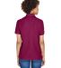 8541 UltraClub® Ladies' Whisper Pique Blend Polo in Wine back view