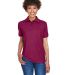 8541 UltraClub® Ladies' Whisper Pique Blend Polo in Wine front view